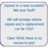 accident claim now road traffic accident no excess to pay